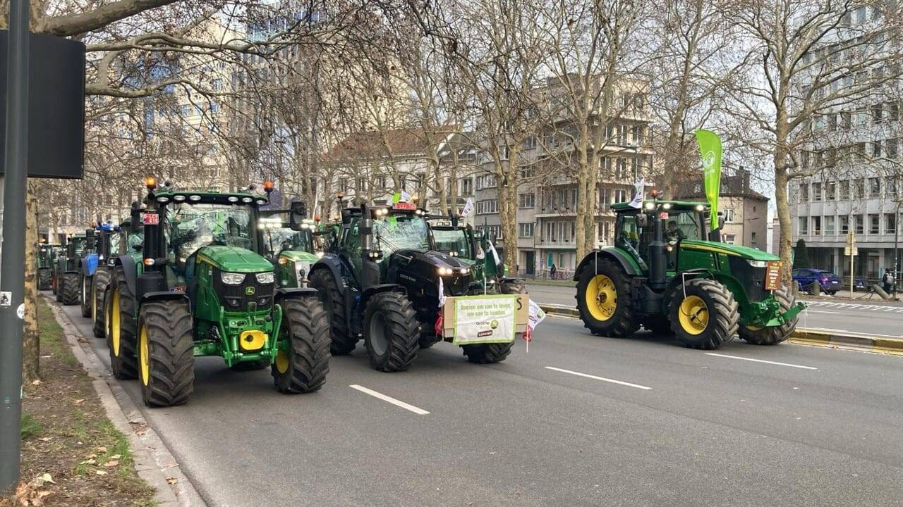 Protesta degli agricoltori a Bruxelles